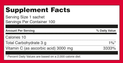 Korea MEGADOSE Vitamin C Powder 3000mg | Powder Type | 100s | High Content Vitamin 3g*100 Sticks (Total 300g)
