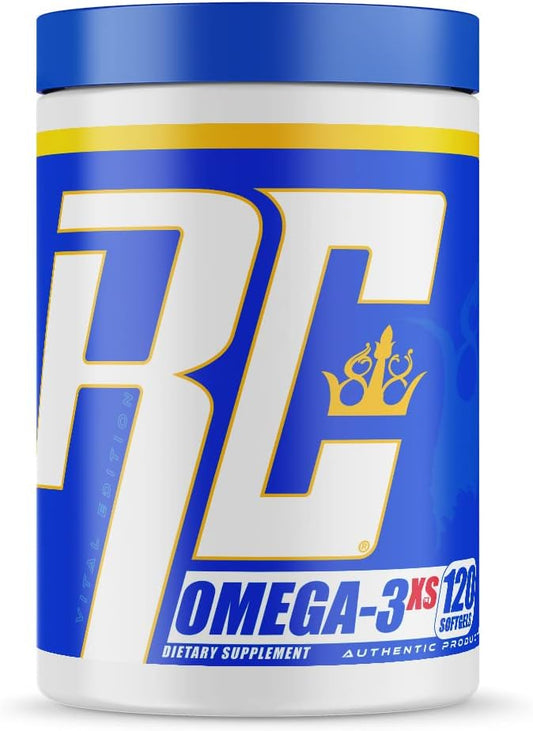 Ronnie Coleman Signature Series Fish Oil Supplement, Supplements, with EPA DHA & Omega-3, Joint, Focus, Heart Health and Brain Support, Omega 3 Fatty Acid Gel Capsules, 120 Softgels
