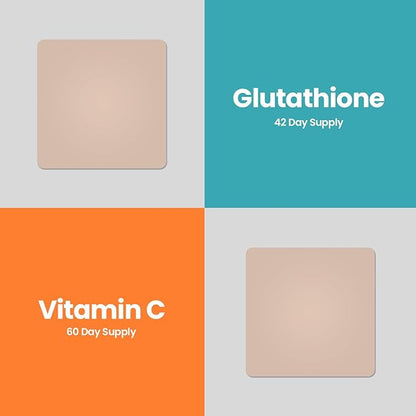 Veru Wellness Antioxidant Power Duo Lifestyle Patches C, Glutathione - Self Adhesive Time Release Topical Patch, 8-10 Hours (42 Day Supply)