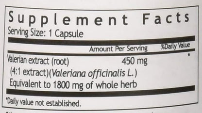 Valerian Root 450mg Extract 60 Caps by Windmill