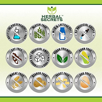 Herbal Secrets Turmeric Curcumin Supplement | 1000 Mg Per Serving | 120 Veggie Capsules | Blend of Turmeric Powder & Turmeric Extract | Non-GMO | Gluten Free | Made in USA