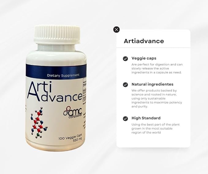 ARTIADVANCE Glucosamine Chondroitin, 100 Veggie caps - 550 mg Each- Joint Bone, and Muscle Whole Body Support