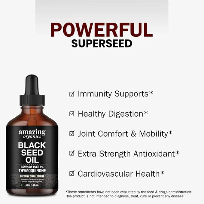 Black Seed Oil 50 ML - Pure, Cold-Pressed, for Enhanced Wellness and Vitality
