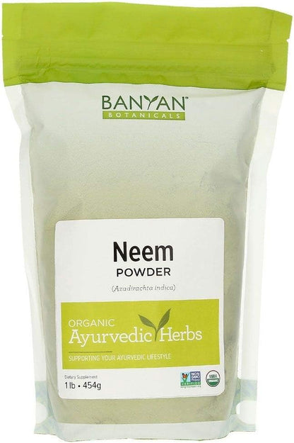 Banyan Botanicals Neem Powder - Organic Azadirachta Indica - Purifying Ayurvedic Herb for Healthy Skin & Blood* – 1 lb. – Fair for Life Sustainably Sourced Non-GMO Vegan