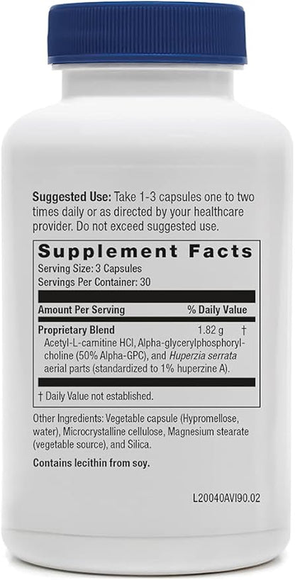 NeuroScience Memory & Focus Supplement with Huperzine A, Acetyl L Carnitine & Alpha GPC - Avipaxin - Promote Brain Health, Immune Support & Mental Acuity (90 Capsules)