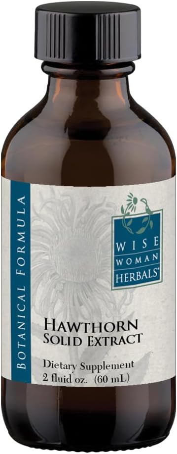 Wise Woman Herbals – Hawthorn Berry Solid Extract - Extra Strength 4:1 Liquid Extract - Alcohol-Free - for Cardiovascular Health and Heart Function - 2oz