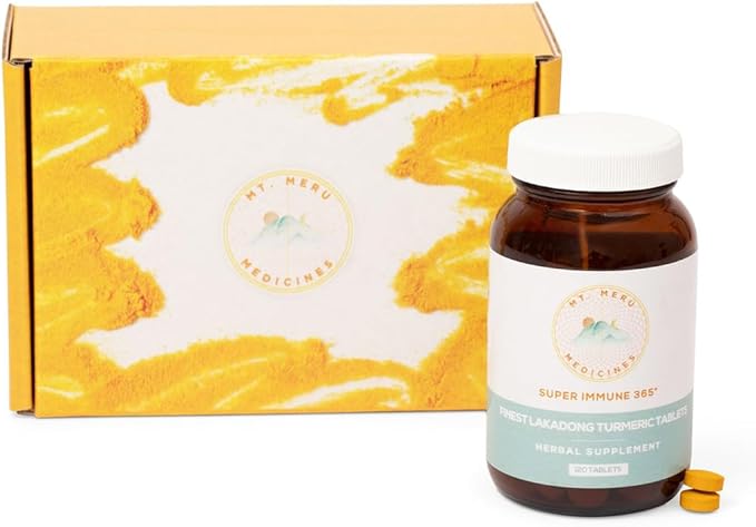 Turmeric Tablet Supplement - with High-Curcumin Lakadong Turmeric enhanced with Black-Pepper - Healthy Heart, & Healthy Immune System - 120 Vegan Tablets