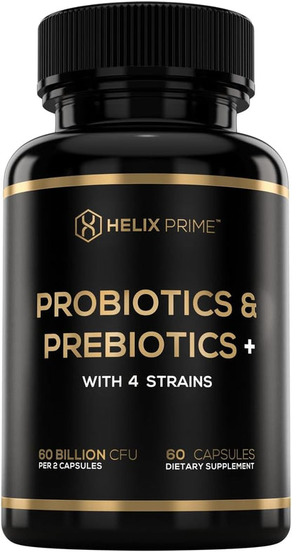 Probiotics and Prebiotics for Women or Men Probiotics 60BN CFU Lactobacillus Acidophilus Bifidobacterium Lactis Made in USA