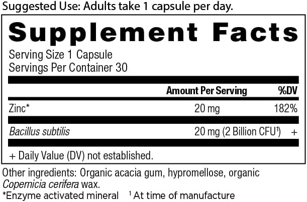 Ancient Nutrition Probiotics and Zinc Supplement, Supports Healthy Immune System and Gut Health, Made Without GMOs, Superfoods Supplement, Paleo and Keto Friendly, 30 Count
