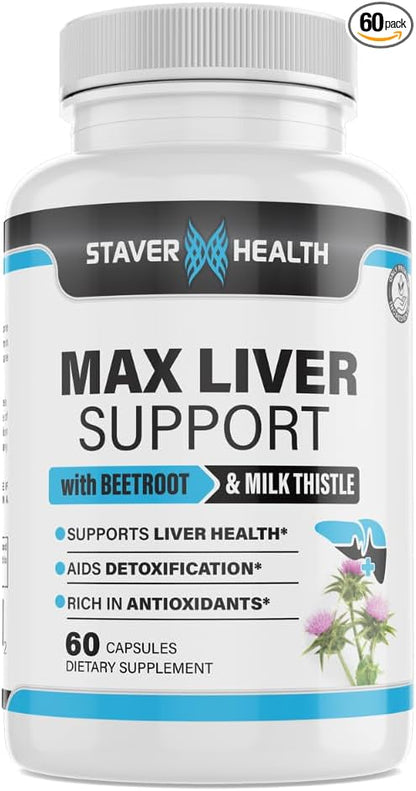 Max Liver Support Supplement Choline, Milk Thistle, Artichoke Extract, Liver Health, Natural Ingredients