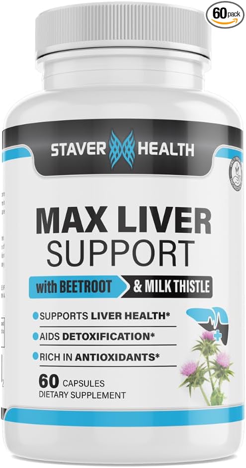 Max Liver Support Supplement Choline, Milk Thistle, Artichoke Extract, Liver Health, Natural Ingredients