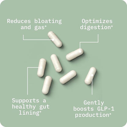 BodyBio Butyrate Supplement - Postbiotic for Gut Microbiome Health, Digestion and Regulation Support - Butyric Acid with Calcium Magnesium - 100 Capsules