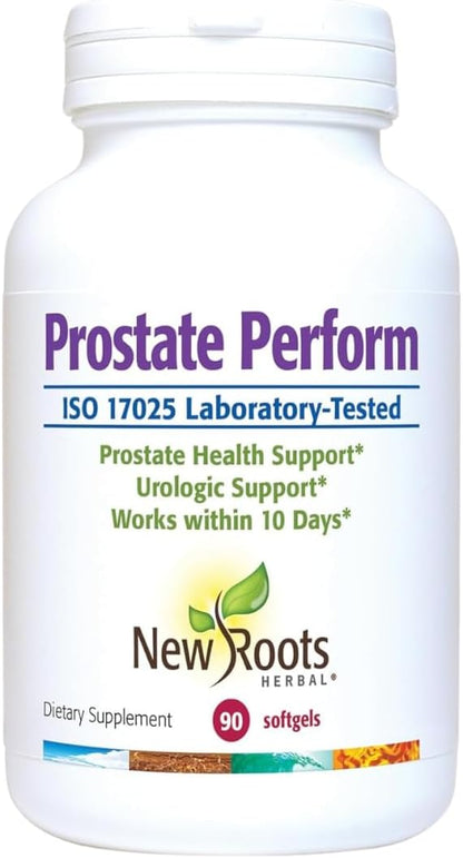 New Roots | Prostate Supplement + Super Blend 16 Powerful Herbals: Saw Palmetto, Plant Sterols, Rye Flower, Borage Oil, Cranberry, Olive Oil, Zinc, Selenium (90 Softgels) - Urinary Health Supplement