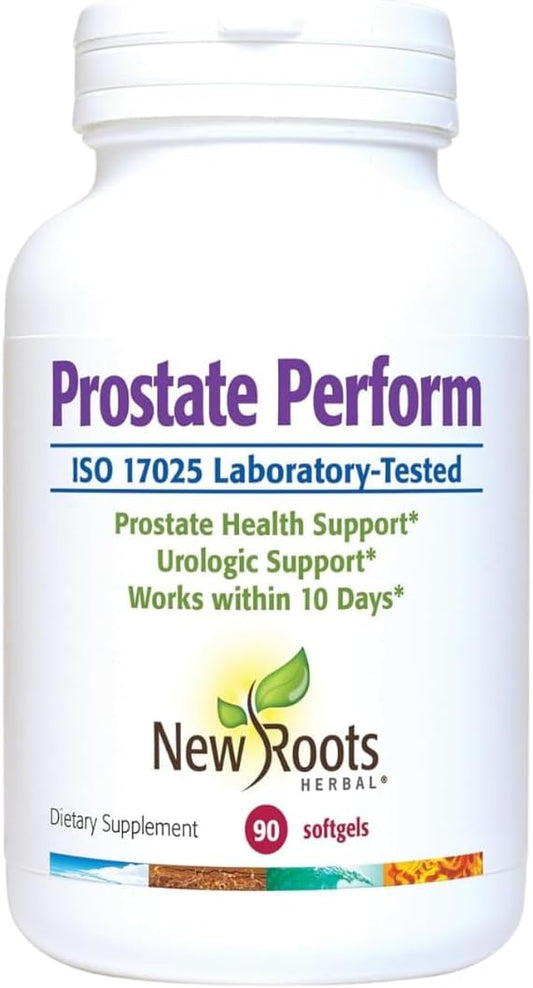 New Roots | Prostate Supplement + Super Blend 16 Powerful Herbals: Saw Palmetto, Plant Sterols, Rye Flower, Borage Oil, Cranberry, Olive Oil, Zinc, Selenium (90 Softgels) - Urinary Health Supplement