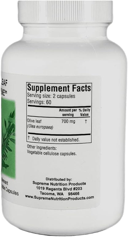 Supreme Nutrition Olive Leaf Supreme, 120 Pure Olive Leaf Vegetarian Capsules (Pack of 2)