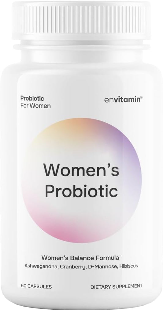 Probiotic for Women Balance Formula with Ashwagandha, Cranberry, Black Cohosh, D-Mannose, Hibiscus, & Dandelion - Support Your Microbiome