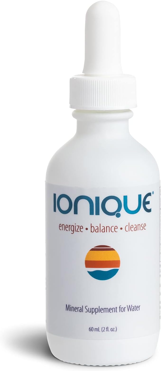 NEW Ionique Mineral Supplement for Water - Magnesium, Trace Mineral & Electrolyte Hydration System, Support for Migraine, Constipation, Brain Fog, Muscle Cramps, Sleep, One 2 oz bottle of Liquid Drops
