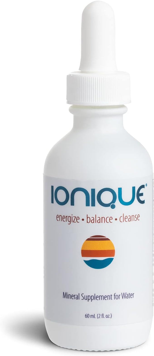 NEW Ionique Mineral Supplement for Water - Magnesium, Trace Mineral & Electrolyte Hydration System, Support for Migraine, Constipation, Brain Fog, Muscle Cramps, Sleep, One 2 oz bottle of Liquid Drops