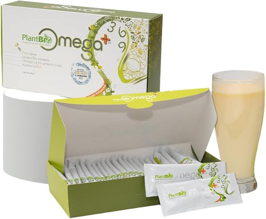Omega Plus 2.0 - Vegan Omega 3-6-9 | 30s x 10g | Supports General Wellness & Circulation | Burpless, No Fishy Smell | Plant-Based | Easy to Digest | Vegan DHA, EPA, CoQ10