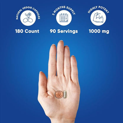 We Like Vitamins Diosmin Hesperidin 1000mg – 180 Capsules – 90 Day Supply - Diosmin and Hesperidin Supplement – Helps to Support Healthy Circulation, Veins, Capillaries, and Lymphatic Drainage