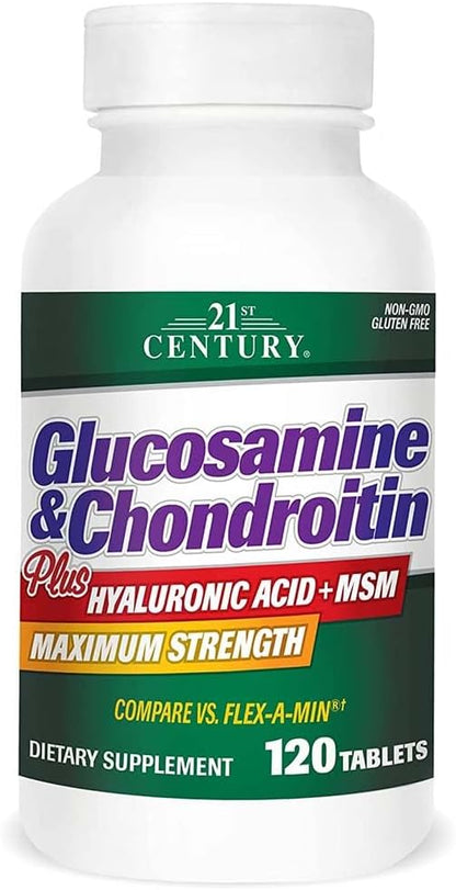 21st Century Glucosamine and Chondroitin Plus Tablets, 120 Count