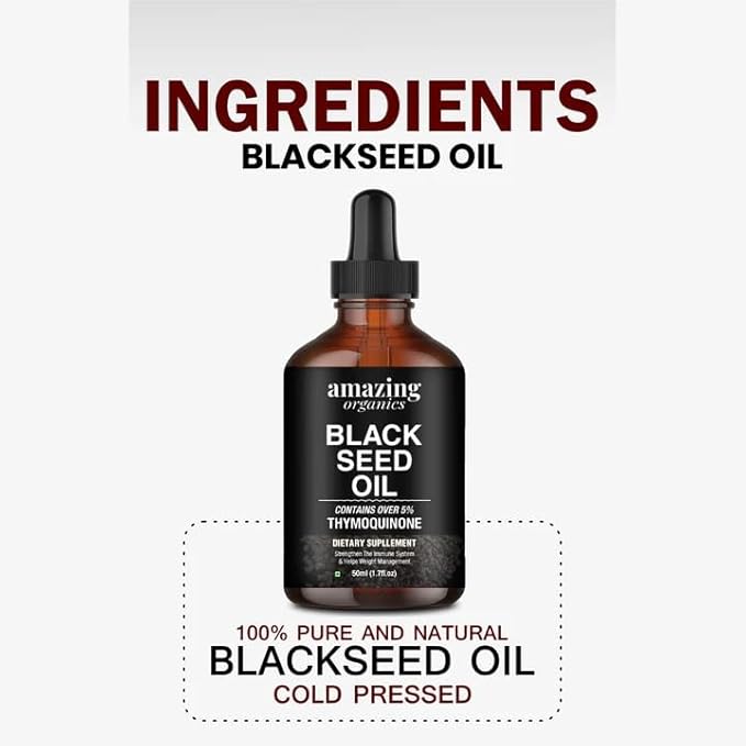 Black Seed Oil 50 ML - Pure, Cold-Pressed, for Enhanced Wellness and Vitality