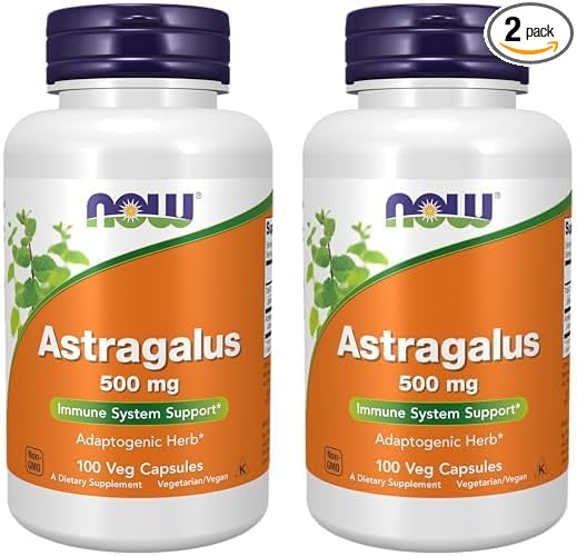 NOW Supplements, Astragalus (Astragalus membranaceus) 500 mg, Immune System Support*, 100 Capsules (Pack of 2)