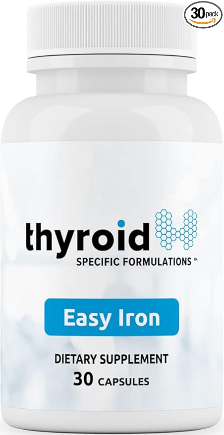 Easy Iron: Doctor-Formulated High Potency Iron Supplement for Enhanced Energy & Wellness, Gentle on Stomach, Ideal for Thyroid & Anemia Support, Non-Constipating, Daily Boost