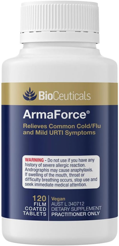 BioCeuticals ArmaForce Immune Support Olive Leaf 120 Tablets Vegan(BCTARML)