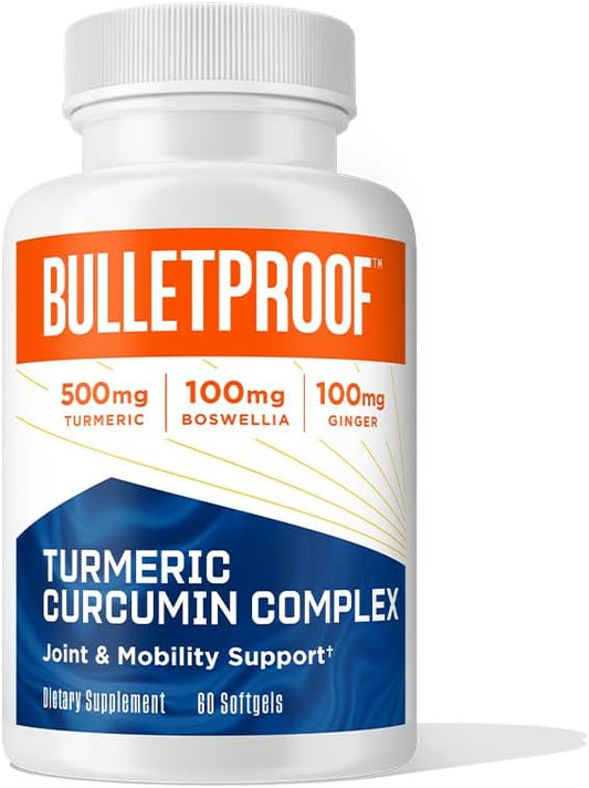 Bulletproof Turmeric Curcumin Complex Inflammation Response Softgels, 60 Count, Keto Supplement for Joint and Inflammation Support, Antioxidant Support, Packaging May Vary