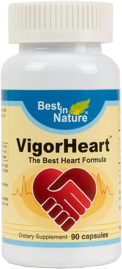 VigorHeart-The Natural Heart Supplements Pills with Coq 10, Salvia Miltiorrhiza, and Panax Pseudoginseng (90 Capsules)