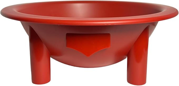 Kavafied Tanoa - Traditional Kava Bowl, 1.5 Gallons, Food Safe PP, 15"x15"x5.5" (Tu'i Tonga Red)