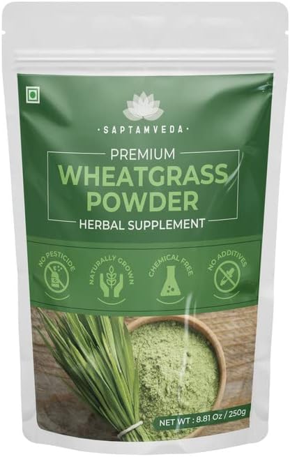 Premium Wheatgrass Powder (8.81 Oz/250 Gm) Rich in Immune Vitamins, Fibers and Minerals, Support Digestion Function, Vegan Friendly