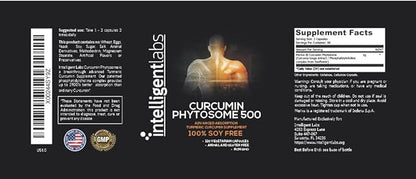 Intelligent Labs 500MG Meriva Curcumin Phytosome, 2900% Better Absorbed Than Ordinary Turmeric Curcumin 100% Soy Free, 120 Capsules Per Bottle