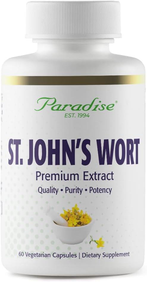 Paradise Herbs St. John's Wort Extract, Super Potent, Ultra Pure, Vegan, Non-GMO, 90 Vegetarian Capsules