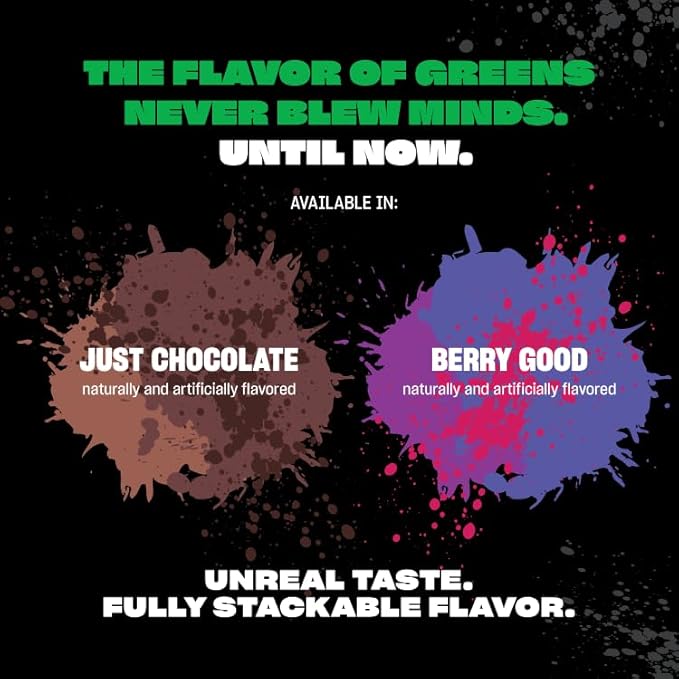 Mutant Big Greens | Green Supplement | Over 40 superfoods Land & Sea Greens – Reds, Antioxidants, phytonutrients, 1000mg spirulina – Pre & Probiotic Blend | 30 Serving – Berry Good