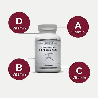 Fibro-Ease Multi - Contains Essential Vitamins & Minerals - Support Energy Production & General Health (240 Capsules)