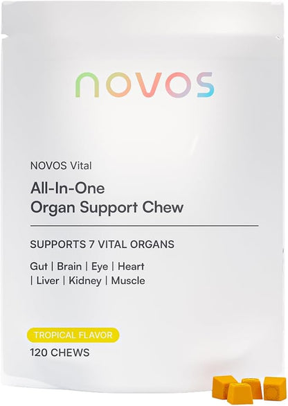 novos Core Vital Supplement Bundle | Daily Support for Skin, Energy, Mood, Gut, and Cognitive Wellness | 30 Servings + 120 Chews