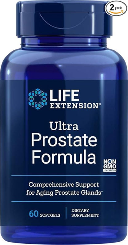 Life Extension Ultra Prostate Softgels, 60 Count (Pack of 2)