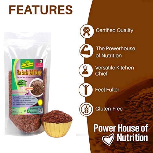 nalAmudhu Raw Unroasted Brown Natural Flax Seeds with High Nutritional Values 250g