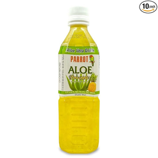 Parrot Brand Aloe Pineapple 16.9 fl.oz.（Pack of 10）