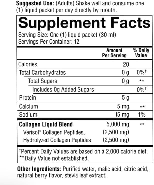 Youtheory Collagen Liquid - 2,5000 mg Hydrolyzed Collagen - Supports Hair, Skin & Nails* - 18 Amino Acids - Sugar-Free & Dairy-Free - Natural Strawberry Flavor - 15 fl oz