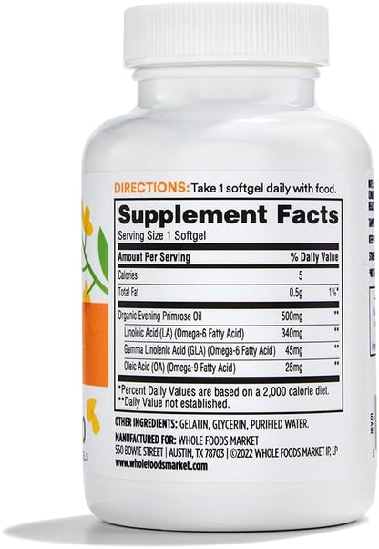 365 by Whole Foods Market, Evening Primrose Oil 500mg, 120 Count