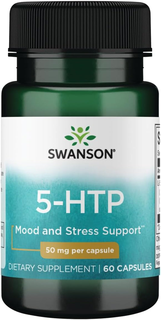 Swanson Premium Amino Acid 5-Htp - Extra Strength - 50 Milligrams 60 Capsules