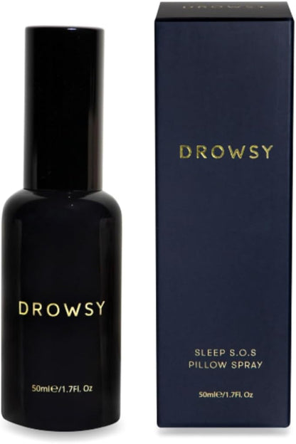 DROWSY Sleep SOS Pillow Spray. Instantly Elevate Your Sleep Experience. Long-Lasting & Effective Formula. 6 Months Worth in one Tiny Bottle.