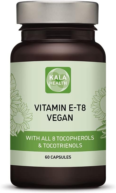 KALA HEALTH Unique Vegan Formula with All 8 Tocopherols and Tocotrienols Vitamin E and Plant-Based Digestive Enzymes Plant Based high-Activity enzymes from Fermentation