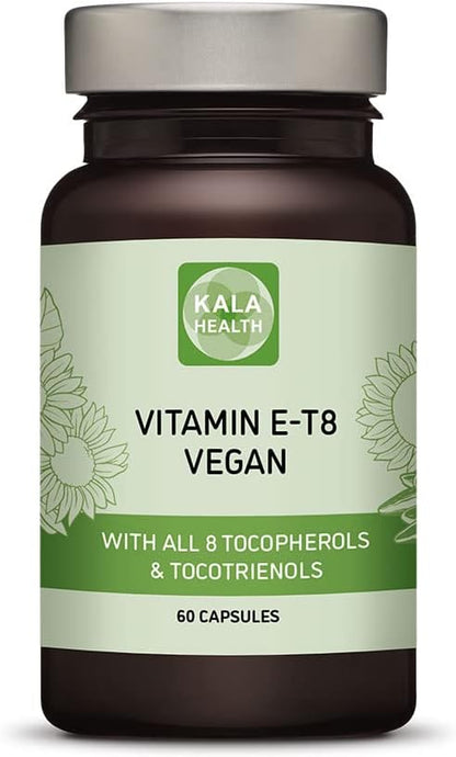 KALA HEALTH Unique Vegan Formula with All 8 Tocopherols and Tocotrienols Vitamin E and Plant-Based Digestive Enzymes Plant Based high-Activity enzymes from Fermentation