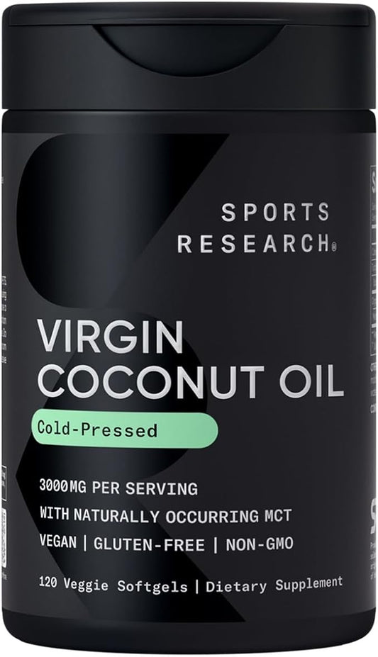 Extra Virgin Organic Coconut Oil Capsules | The Only Vegan Certified, Non-GMO Project Verified Coconut Capsule Available (120 Plant Gels)