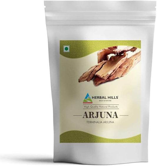 HERBAL HILLS Arjuna Bark Powder (Terminalia Arjuna) | 16 Oz (454 GMS) | Standardized Extract Wellness and Health Supplements