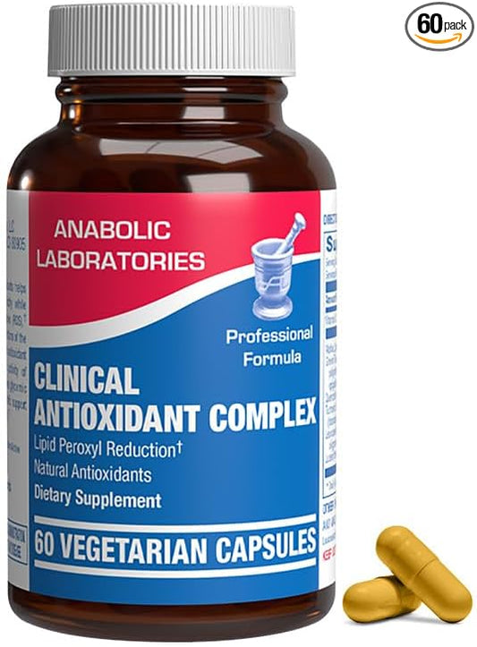 Natural Antioxidant Complex Supplement - 60 Vegetarian Capsules for Cell Health - Alpha Lipoic Acid, Green Tea Leaf Extract, Quercetin, Turmeric, Vitamin C Supplement